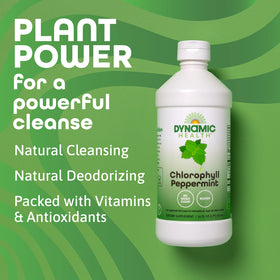 Détail du bouchon du flacon de chlorophylle liquide Dynamic Health