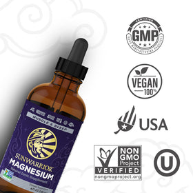 Détail du bouchon du flacon de magnésium liquide Sunwarrior
