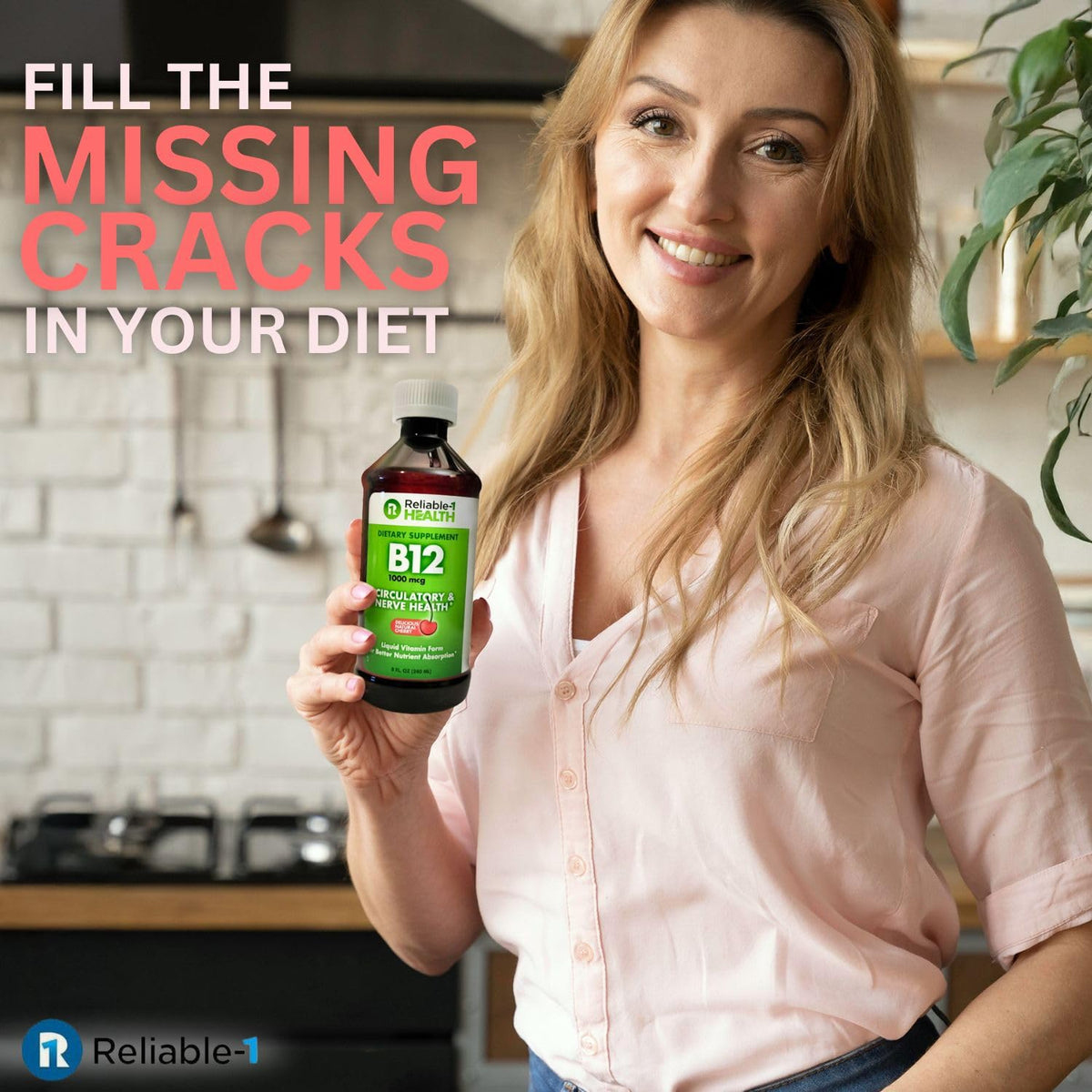 Détail du bouchon du flacon de Vitamine B12 liquide
