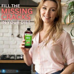 Détail du bouchon du flacon de Vitamine B12 liquide