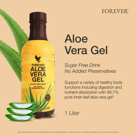 Détail du bouchon du gel d'aloe vera Forever Living
