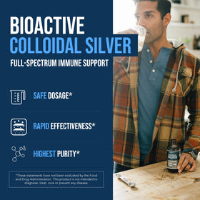Détail du bouchon en verre de l'Argent Colloïdal Bioactif