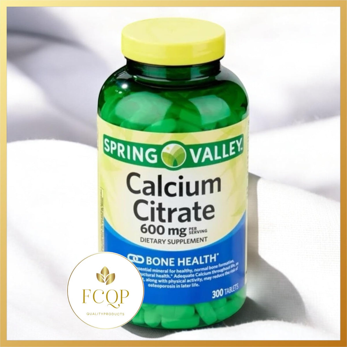 Détail du comprimé de Calcium Citrate FCQP