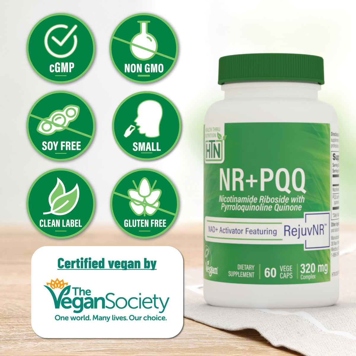Détail du comprimé de l'Activateur NAD+ 300mg avec PQQ
