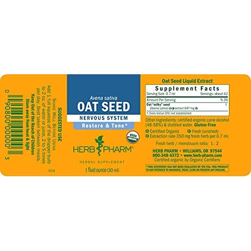Détail du compte-gouttes de l'extrait d'avoine Herb Pharm