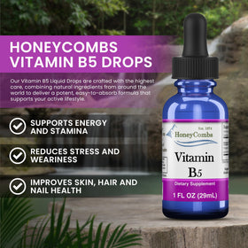 Détail du compte-gouttes des gouttes de vitamine B5 HoneyCombs