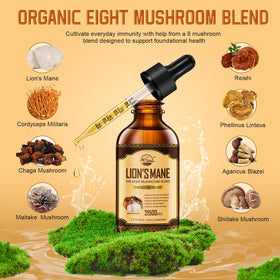 Détail du compte-gouttes du flacon Nature's live Complément Alimentaire Champignon Lion's Mane