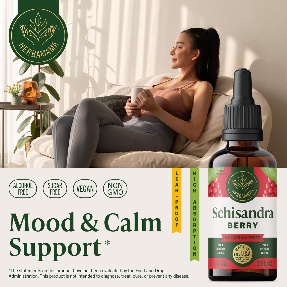 Détail du compte-gouttes HERBAMAMA Baies de Schisandra 500 mg