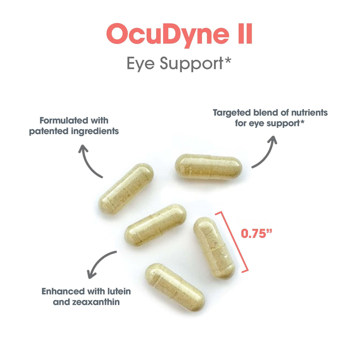 Détail du contenu des capsules Allergy Research Group OcuDyne II