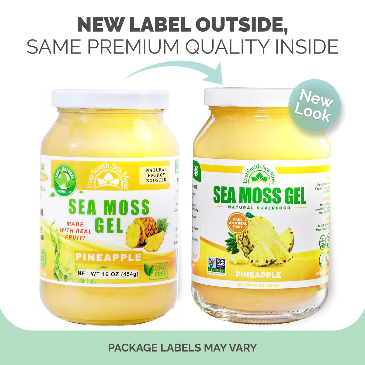 Détail du couvercle du Gel de Mousse Marine Irlandais Ananas 16 oz