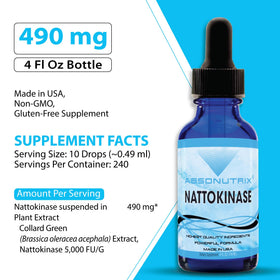 Détail du dosage de 10 gouttes d'Absonutrix Nattokinase