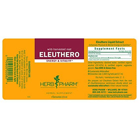 Détail du flacon d'extrait de racine d'éleuthéro Herb Pharm