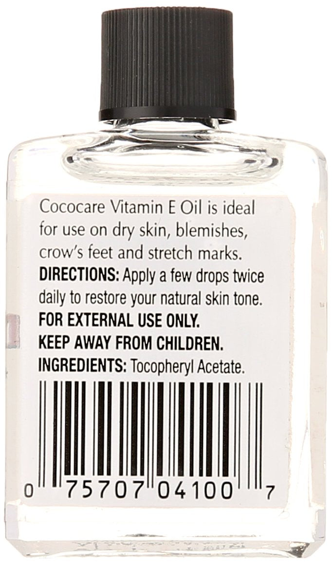 Détail du flacon d'huile de vitamine E COCOCARE