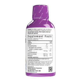 Détail du flacon de Calcium Citrate liquide BlueBonnet avec étiquette