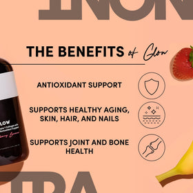Détail du flacon de Tranont Collagène Liquide Saveur Fraise-Banane