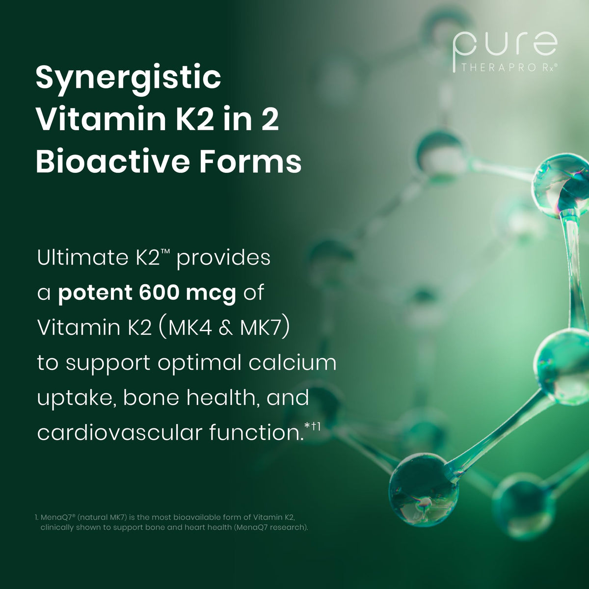 Détail du flacon de vitamine K2 liposomale Pure Therapro Rx