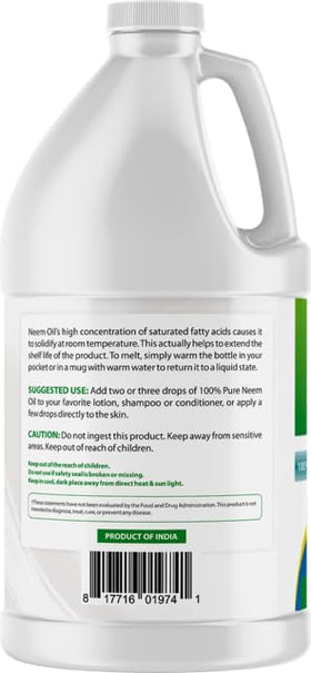 Détail du liquide d'huile de neem Best Naturals