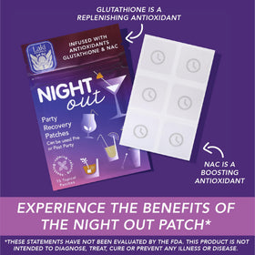 Détail du patch de nuit Laki Naturals sur la peau