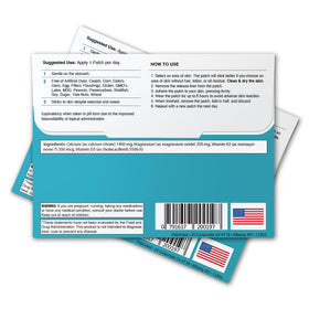 Détail du patch Patch Aid D3/Calcium Plus sur peau