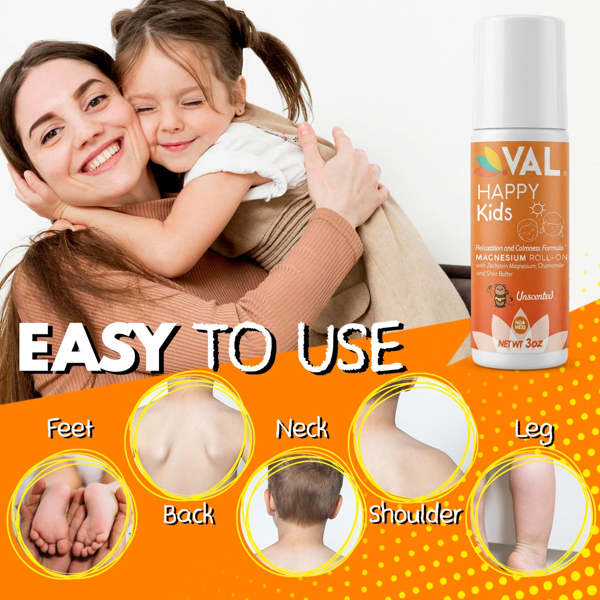 Détail du rouleau du Roll-On Magnésium VAL