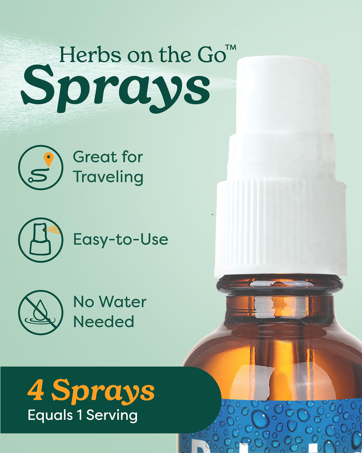 Détail du spray Herb Pharm avec bouchon ouvert