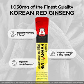 Détail du stick de ginseng avec citron