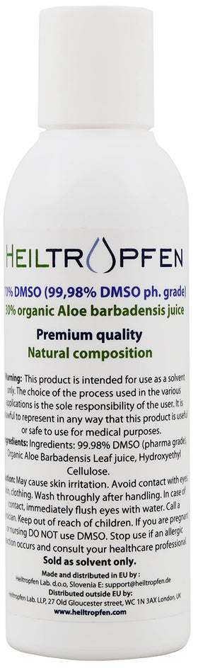 Détail du tube de gel DMSO Heiltropfen 150 g