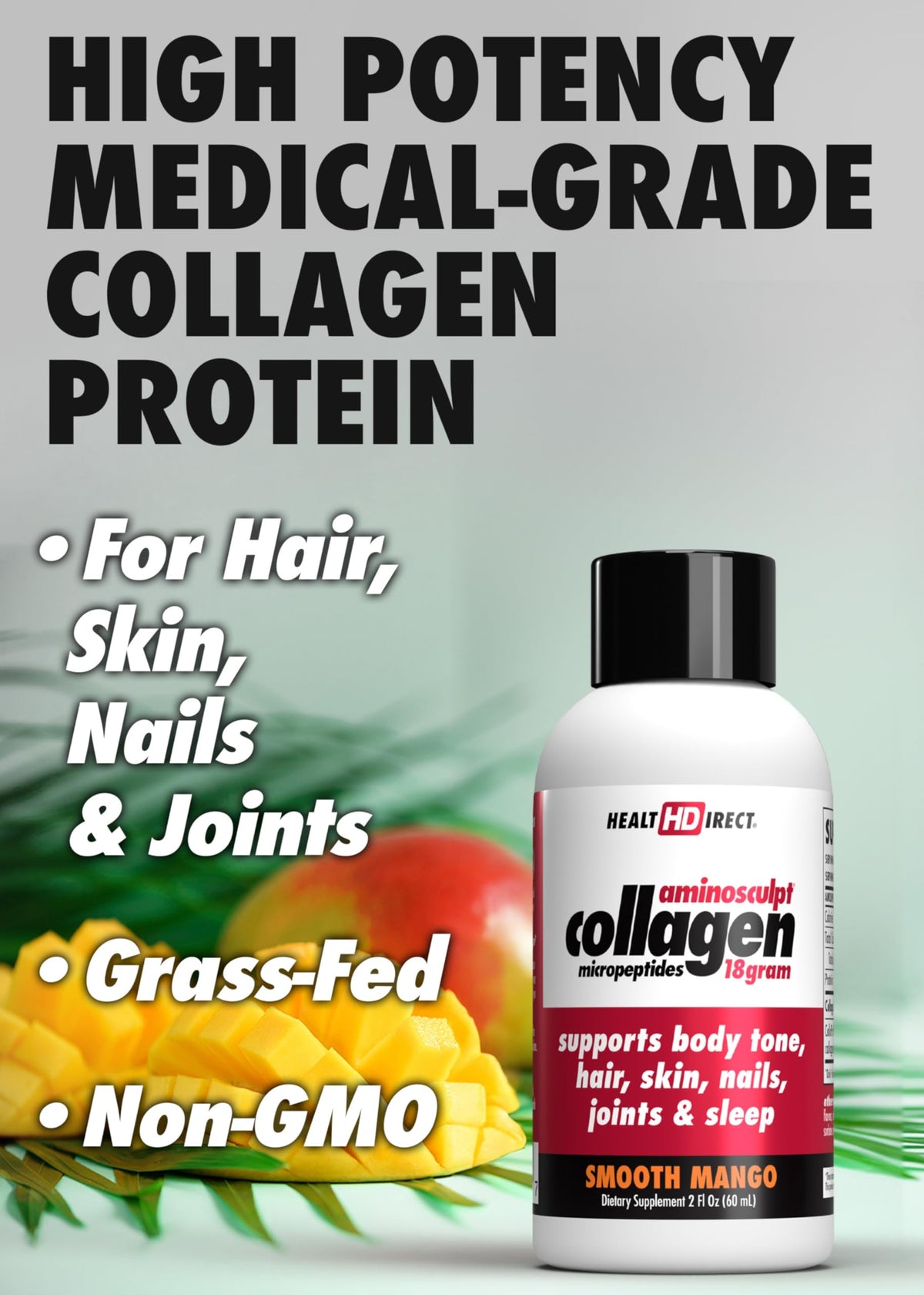 Détail sur l'étiquette des ingrédients du collagène AminoSculpt