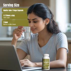 Détail sur la taille des capsules Varuna, 800 mg