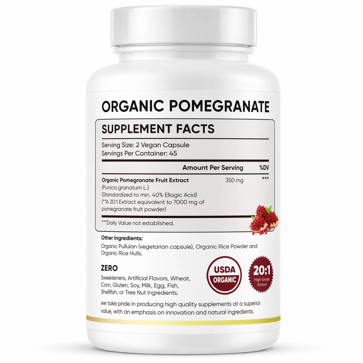 Détail sur une capsule d'extrait de grenade bio OsxoBear