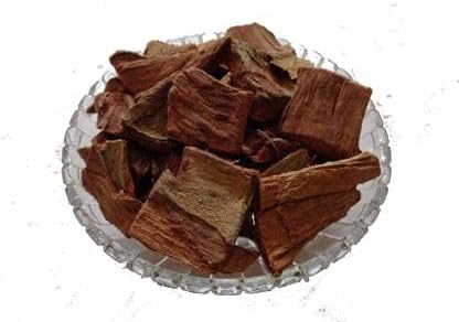 Détails de l'écorce d'Arjuna Chaal montrant sa texture naturelle
