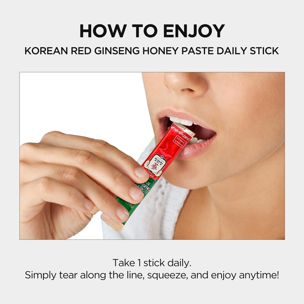 Détails de l'emballage de la Pâte de Ginseng Rouge Coréen au Miel JUNG KWAN JANG