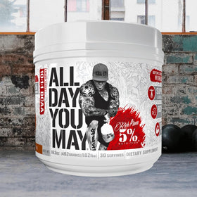 Détails de l'emballage de la poudre BCAA AllDayYouMay 5% Nutrition