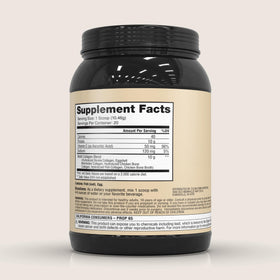 Détails de l'emballage de la poudre de collagène CleanForm Nutrition
