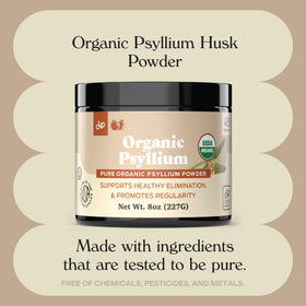 Détails de l'emballage de la poudre de psyllium bio 200g