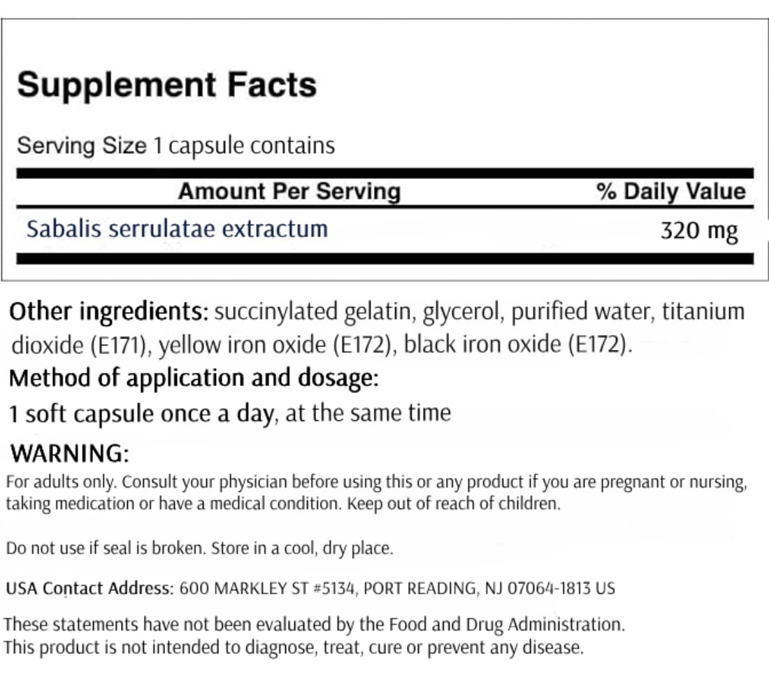 Détails de l'emballage de Prostamol Uno 320mg