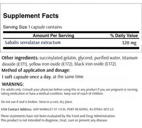 Détails de l'emballage de Prostamol Uno 320mg