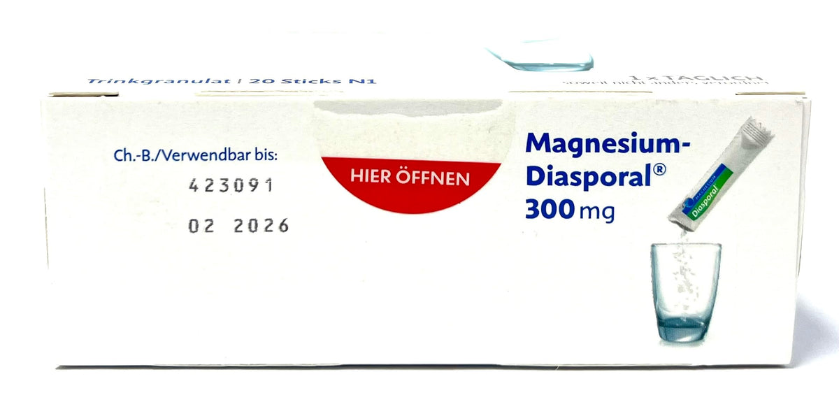 Détails de l'emballage de Protina Magnésium Diasporal 300mg