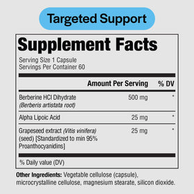 Détails de l'emballage de PureFormulas Berbérine 500mg 60 Capsules