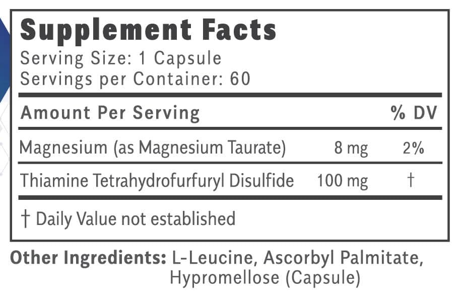 Détails de l'emballage de Thiamax avec capsules de petite taille