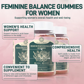 Détails de l'emballage des gummies LanranBee d'équilibre féminin
