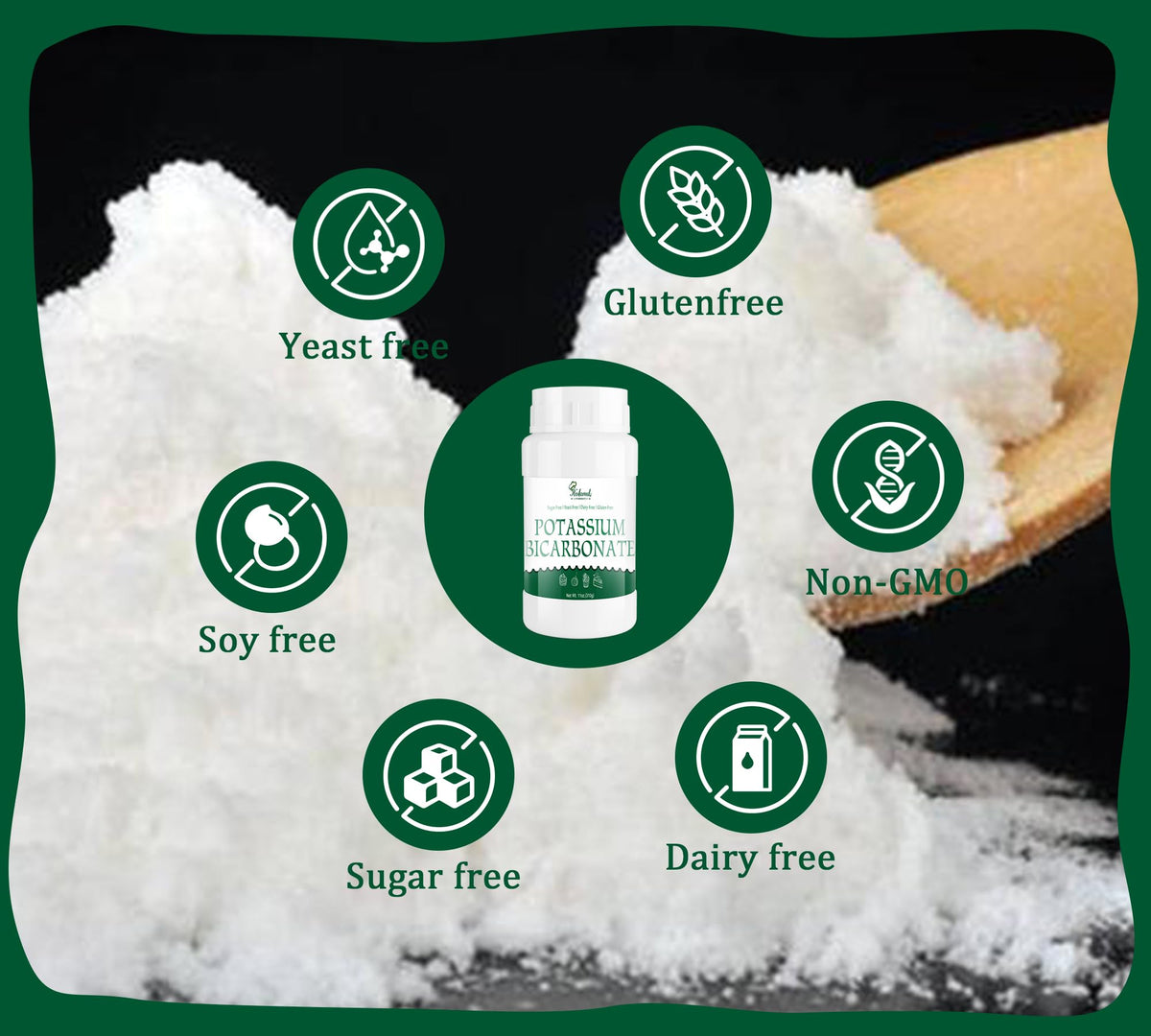 Détails de l'emballage du Bicarbonate de Potassium Holamdo