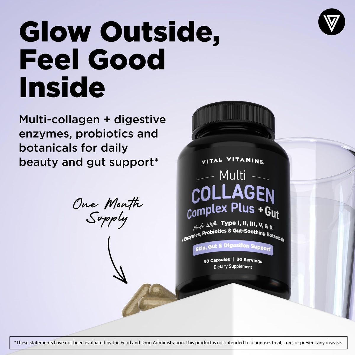 Détails de l'emballage du Complexe Multi-Collagène Vital Vitamins