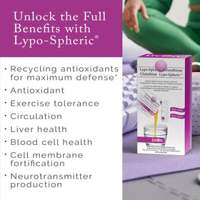 Détails de l'emballage du Lypo-Spheric Glutathione