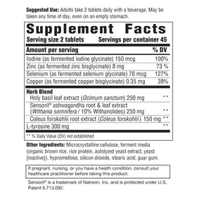 Détails de l'emballage Innate Response Formulas Thyroid Response