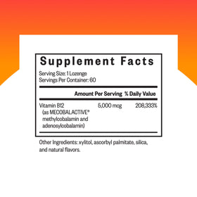 Détails de l'emballage Seeking Health Methyl B12 5000 mcg