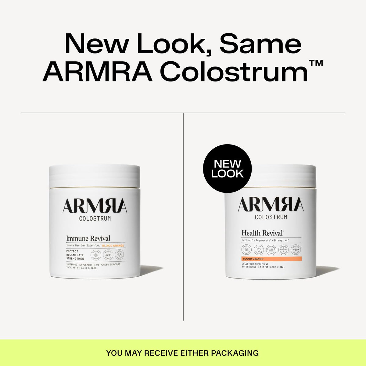 Détails de l'étiquette de ARMRA Colostrum Poudre Orange Sanguine