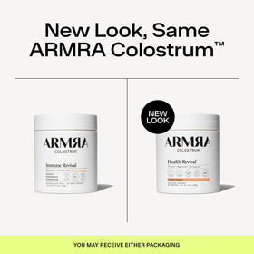 Détails de l'étiquette de ARMRA Colostrum Poudre Orange Sanguine