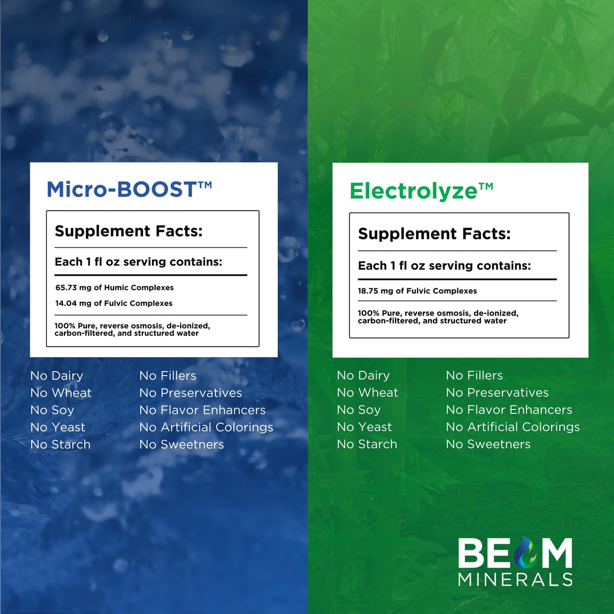 Détails de l'étiquette de BEAM Minerals Electrolyze