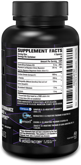 Détails de l'étiquette de Jacked Factory Lean PM Max